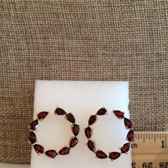 New Garnet Front Hoops YG - Picture 10 of 11